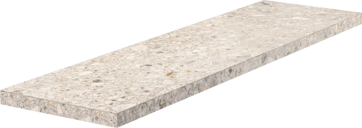 Del Conca Stelvio Bianco Hsv10 Naturale Bianco Hsv10 G3SV10RGD natur 33x120cm Eckplatte Stufe Rechts rektifiziert 8,5mm