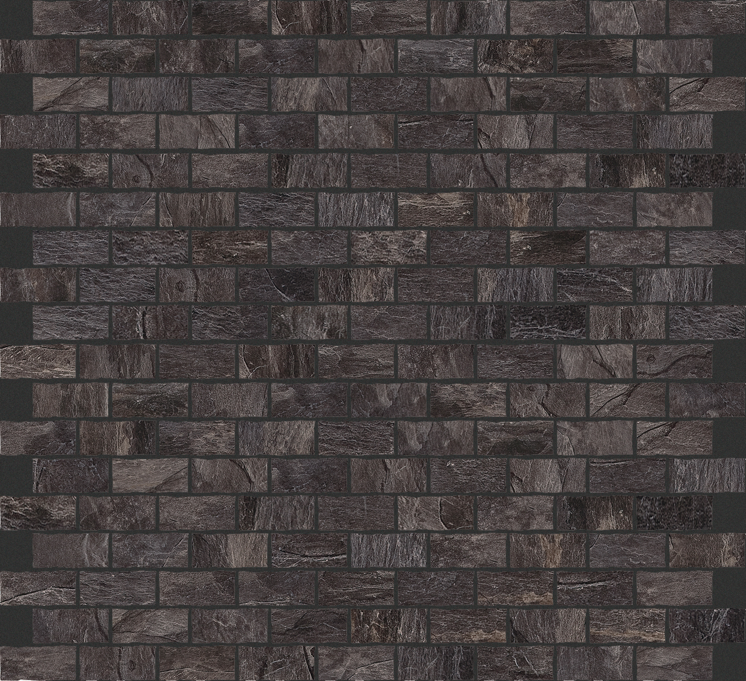 Florim Ardoise Noir Matt – Naturale Noir 747815 matt natur 30x30cm Mosaik 1,5x3 rektifiziert 6mm