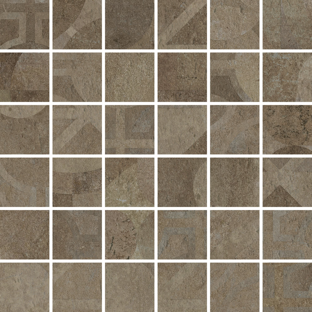 Cerdomus Verve Brown 62166 matt 30x30cm Mosaik Vintage 4,7x4,7 9mm