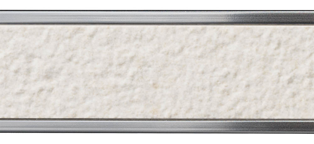 Bodenfliese,Wandfliese Italgraniti Silver Grain White Bocciardato White SI01LB1 gehaemmert 2x120cm Bordüre Argento rektifiziert 9mm