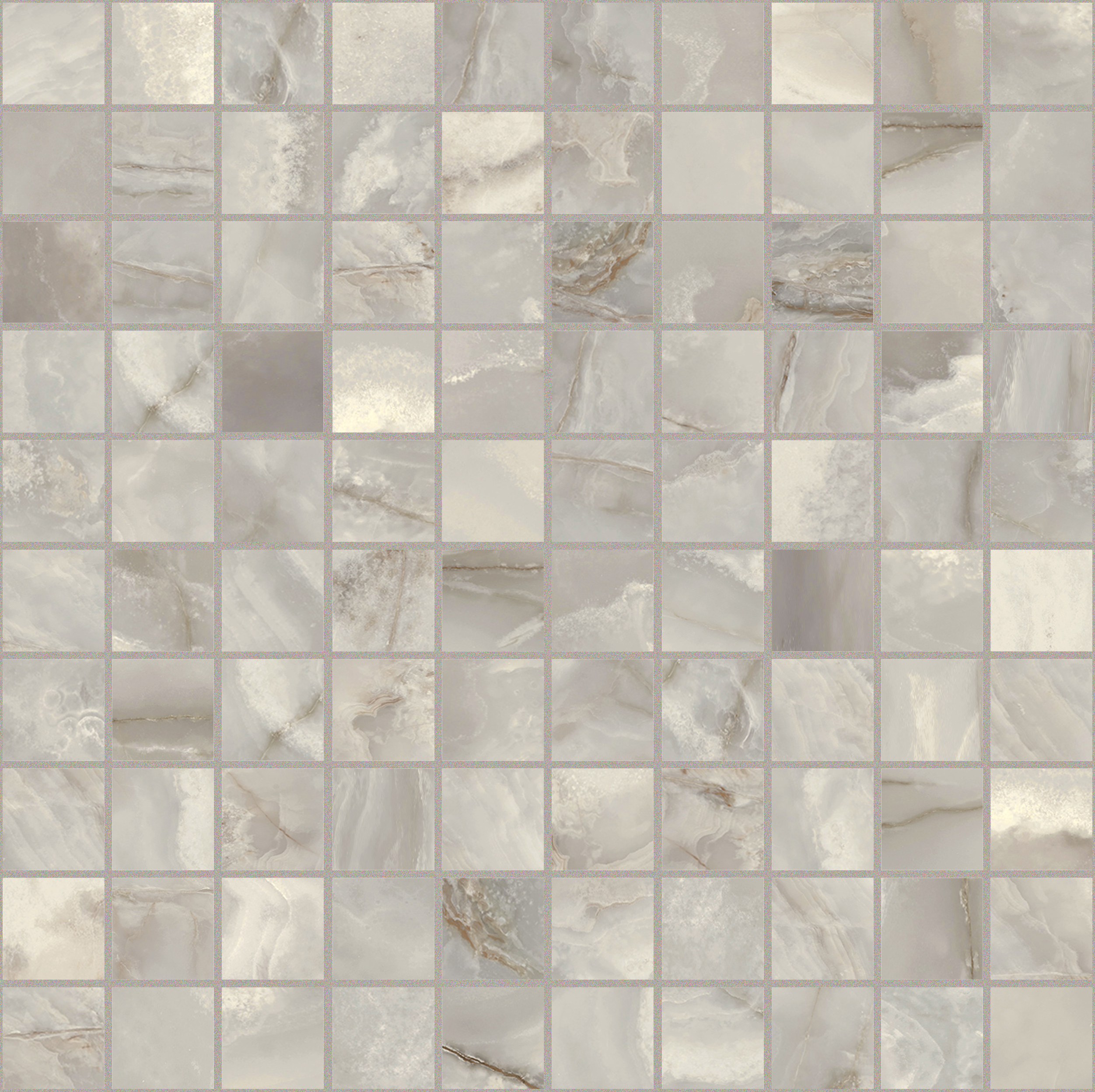 FLORIM Creative Design Onyx & More Silver Onyx Glossy Mosaic 3x3 767657 30x30cm rectified 9mm