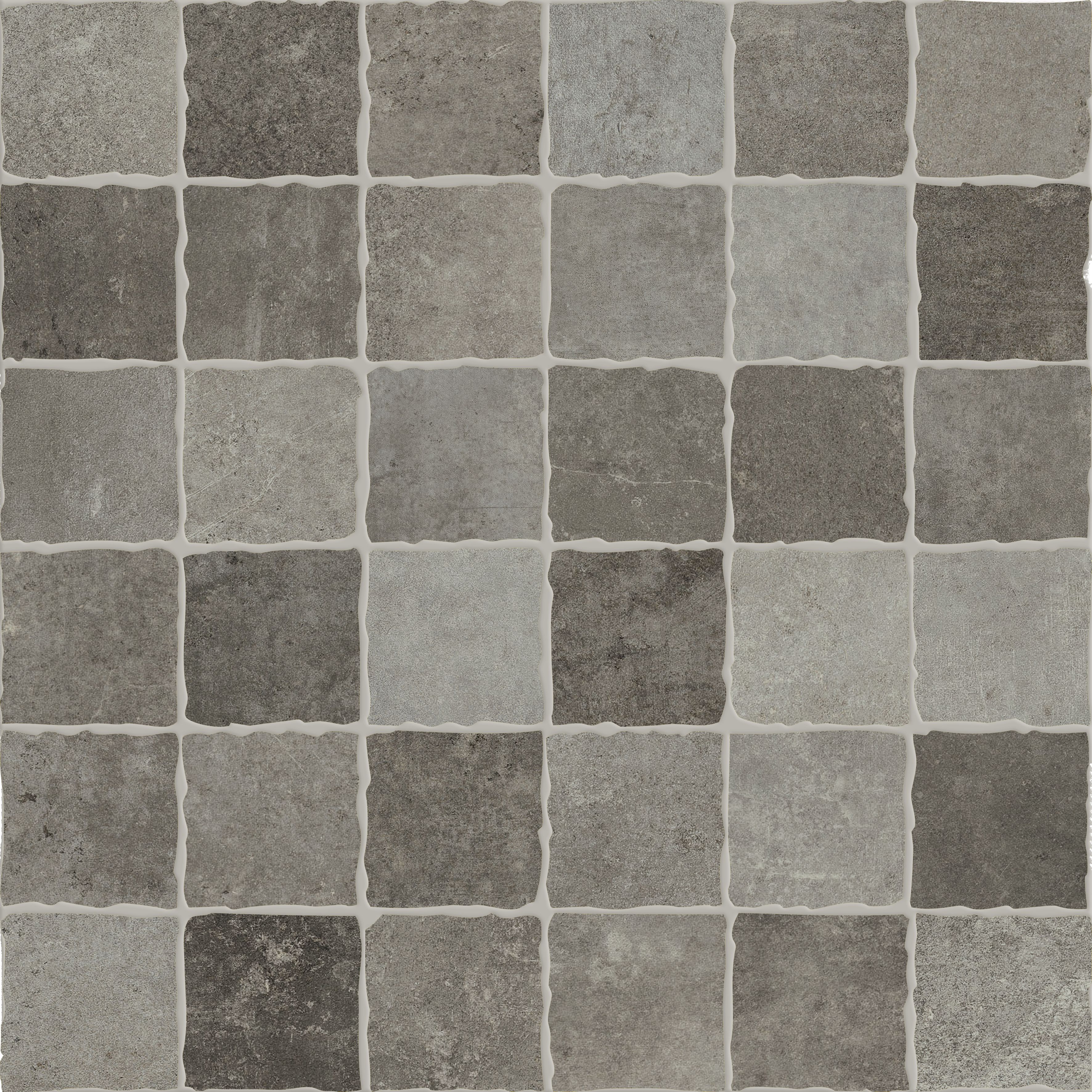 Ermes Aurelia Losa Grigio Naturale Grigio PF00016172 natur 30x30cm Mosaik 5x5 9mm