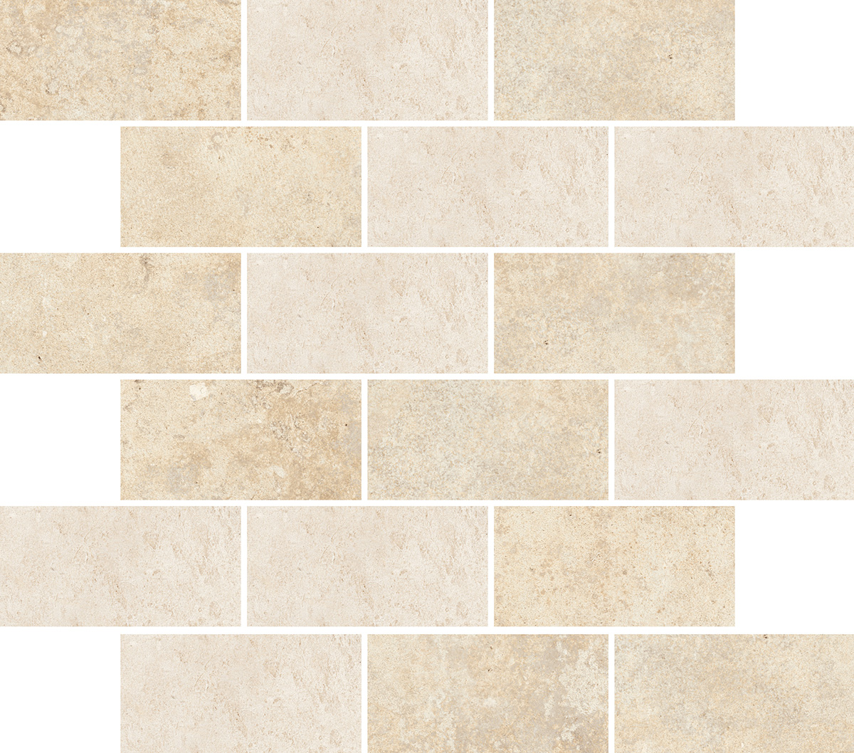 Bodenfliese,Wandfliese Rondine Terre D'Otranto Blend J89149 natur 30x30cm Mosaik Mattoncino 9,5mm