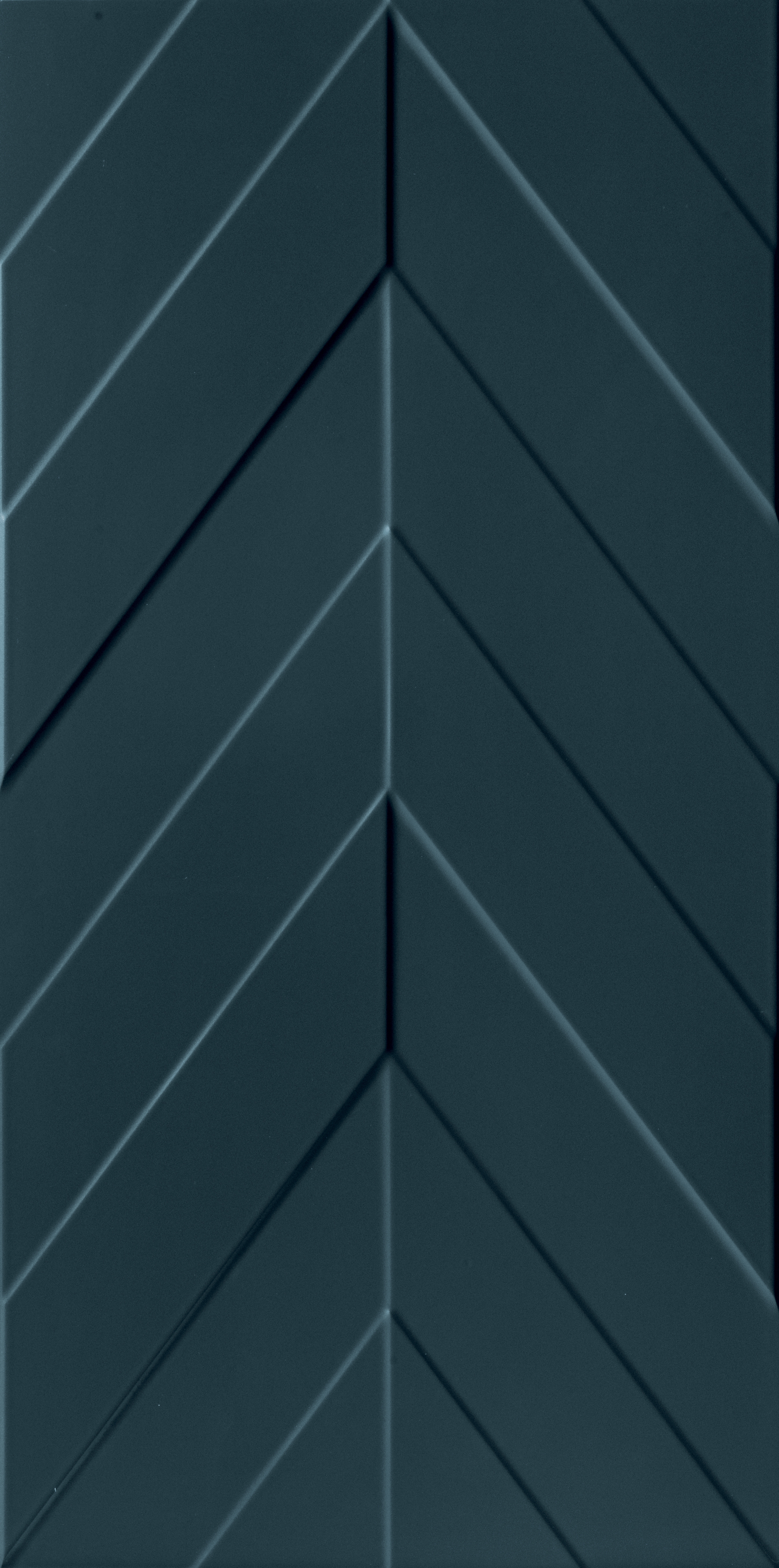 Wandfliese Marca Corona 4D Deep Blue Trama Deep Blue D734 muster 40x80cm Dekor Chevron rektifiziert 8,5mm