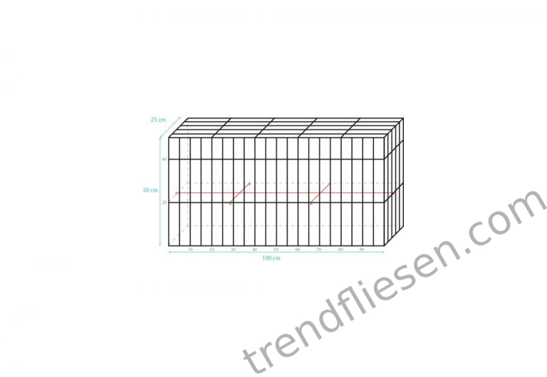 Trendbox 100x25x50 cm  gefüllt BOXT14