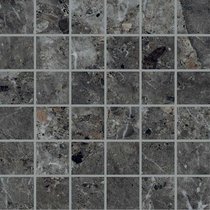 Wandfliese,Bodenfliese Keope Artemis Anthracite Natural Anthracite 46454D34 natur 30x30cm Mosaik T5 rektifiziert 9mm