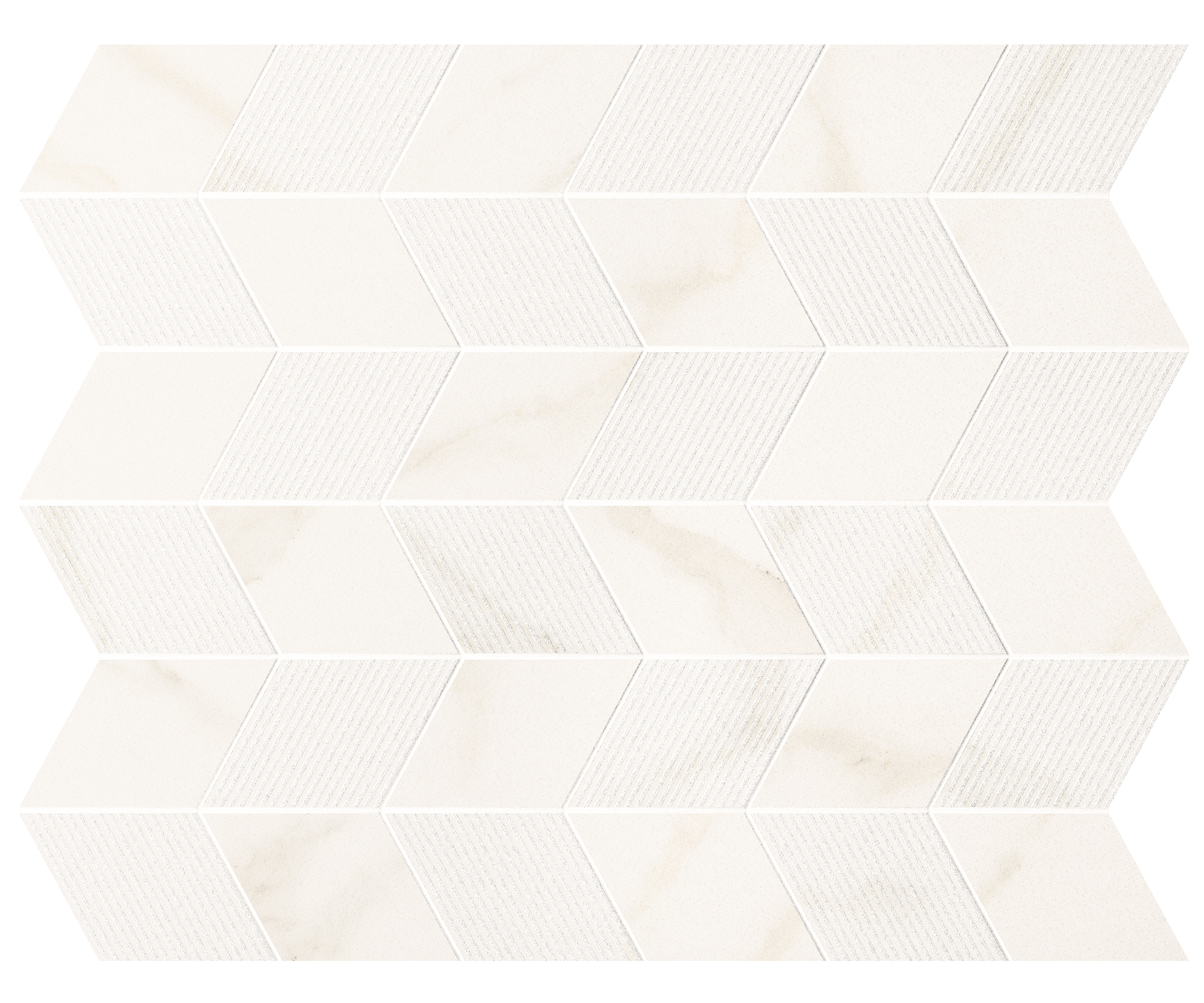 Panaria Trilogy Calacatta White Antibacterial - Soft Calacatta White PGZTYE0 antibakteriell soft 30x33cm Mosaik Freccia rektifiziert 9,5mm