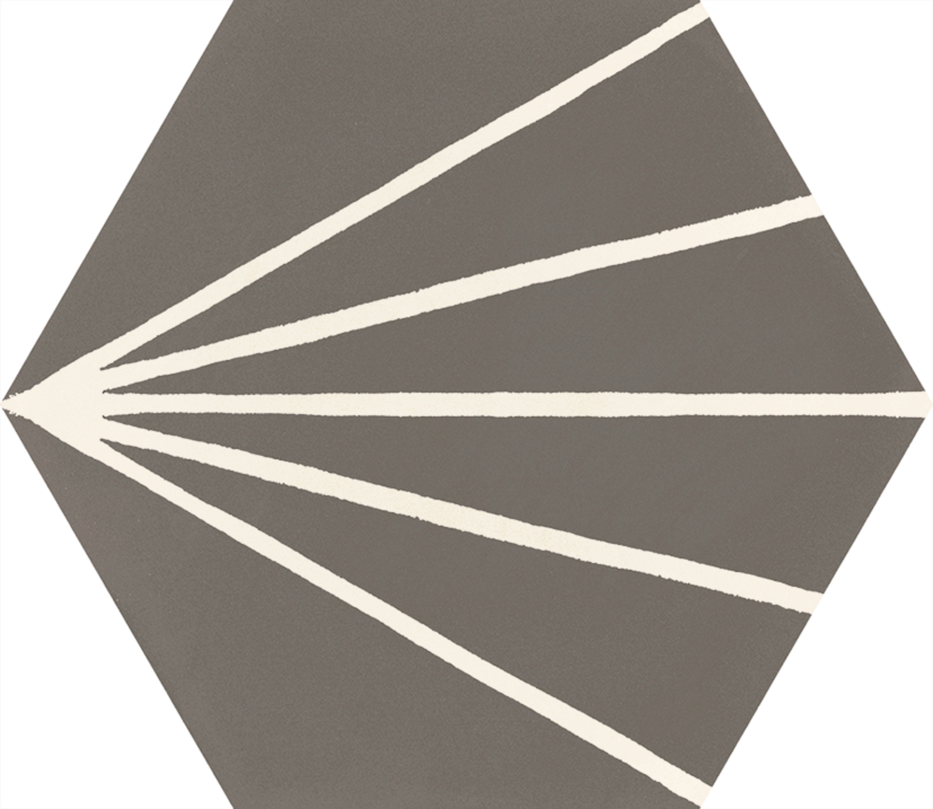 Ragno Stratford Dark Grey Naturale – Matt Dark Grey R8YR natur 18,2x21cm Dekor Tratto Esagona 10mm